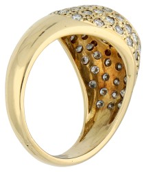 No Reserve - 18K Geelgouden ring bezet met ca. 1.27 ct. diamant.