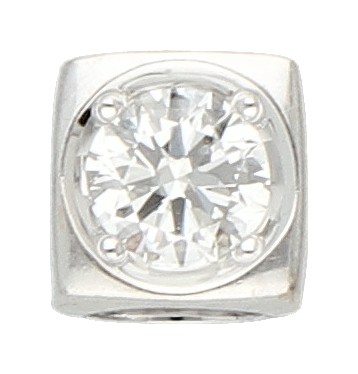 No Reserve - Dinh van 18K witgouden 'le cube' hanger bezet met ca. 0.05 ct. diamant.