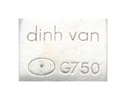 No Reserve - Dinh van 18K witgouden 'le cube' hanger bezet met ca. 0.05 ct. diamant.