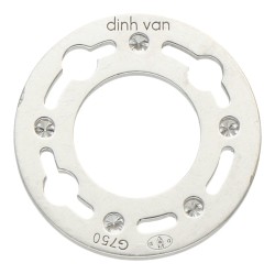 No Reserve - Dinh van 18K witgouden 'Pulse' hanger bezet met ca. 0.05 ct. diamant.