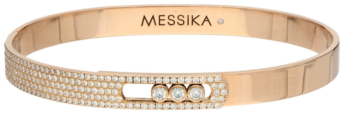 No Reserve - Messika 18K roségouden Move bracelet bezet met ca. 1.72 ct. diamant.