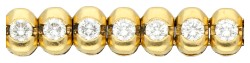 No Reserve - 18K Geelgouden tennisarmband bezet met ca. 3.44 ct. diamant.