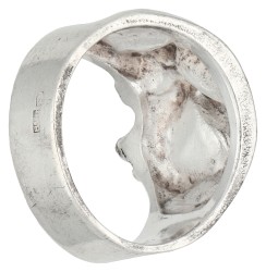 No Reserve - Lapponia zilveren Björn Weckström 1974 'Aries' ring met pampel.