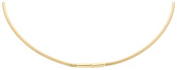 Chopard 18K geelgouden flexibele spiro tube collier met hanger met ca. 0.03 ct. Happy Diamond.