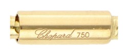 Chopard 18K geelgouden flexibele spiro tube collier met hanger met ca. 0.03 ct. Happy Diamond.