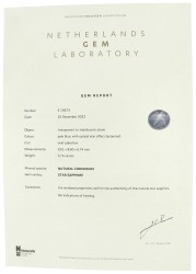 No Reserve - Gecertificeerde natuurlijke onverhitte ster saffier van 5.74 ct. 