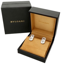 No Reserve - Bvlgari 18K witgouden 'Parentesi' oorstekers bezet met ca. 0.52 ct. diamant.