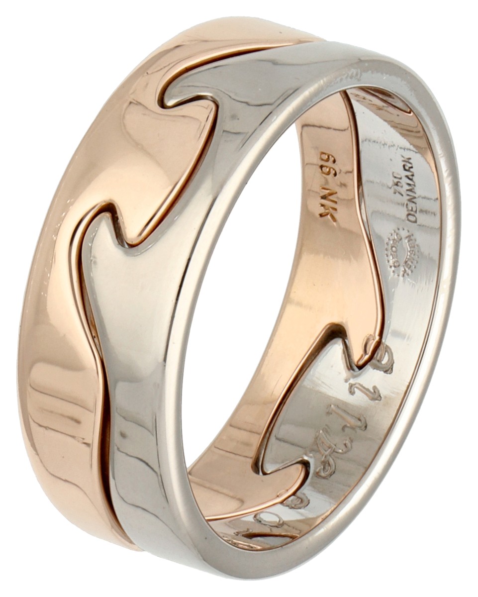 No Reserve - Georg Jensen 18K bicolor gouden Fusion ring.