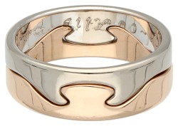 No Reserve - Georg Jensen 18K bicolor gouden Fusion ring.