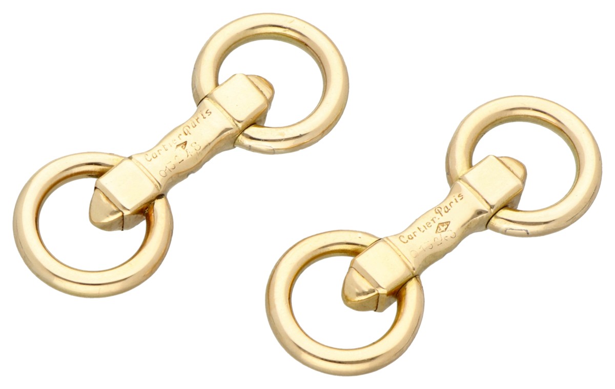 No Reserve - Cartier 18K geelgouden 'boutons de manchettes étrier'