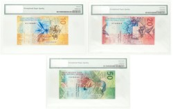 Switzerland. 10/20/50 Francs. Banknotes. Type 2015-2017. - PMG 66EPQ/67 EPQ.