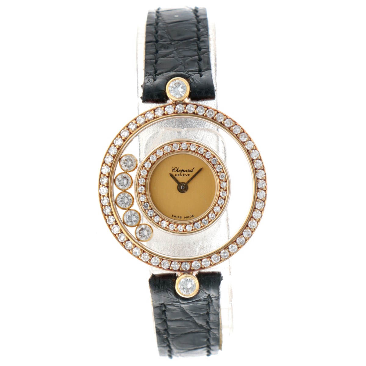 No Reserve - Chopard Happy Diamonds 4097 - Dameshorloge - 1989.