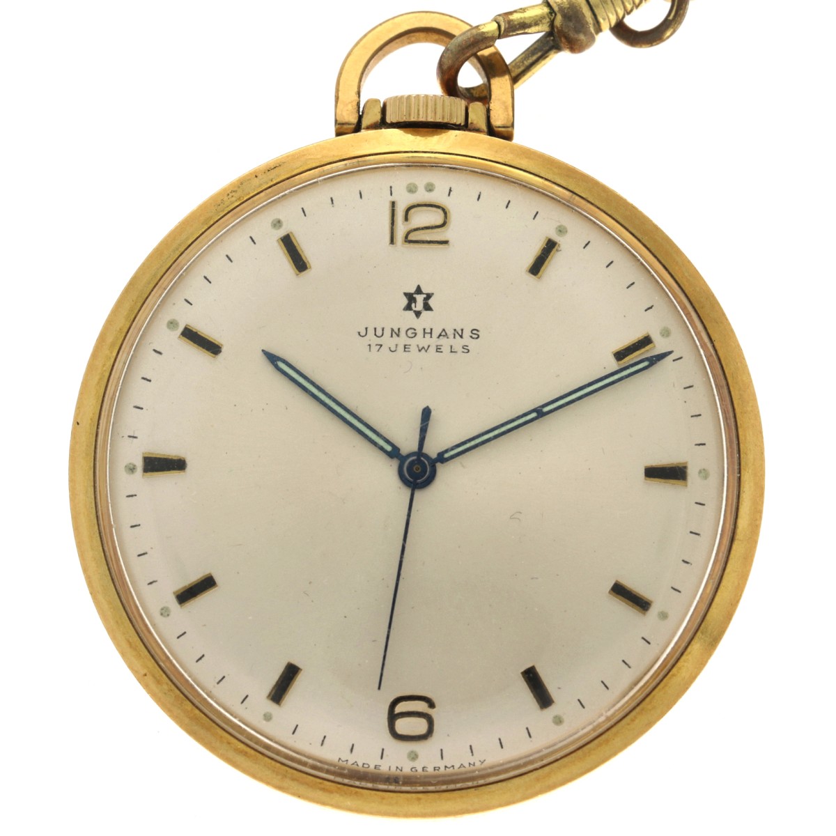 No Reserve - Junghans 14K. verguld - Heren zakhorloge. 