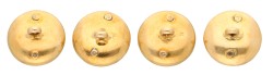 No Reserve - Antieke 18K geelgouden shirt buttons of boord knopen met parelmoer en email.