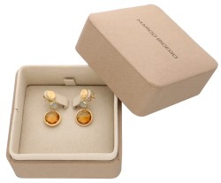 No Reserve - Marco Bicego 'Jaipur Color' collection 18K geelgouden oorstekers.