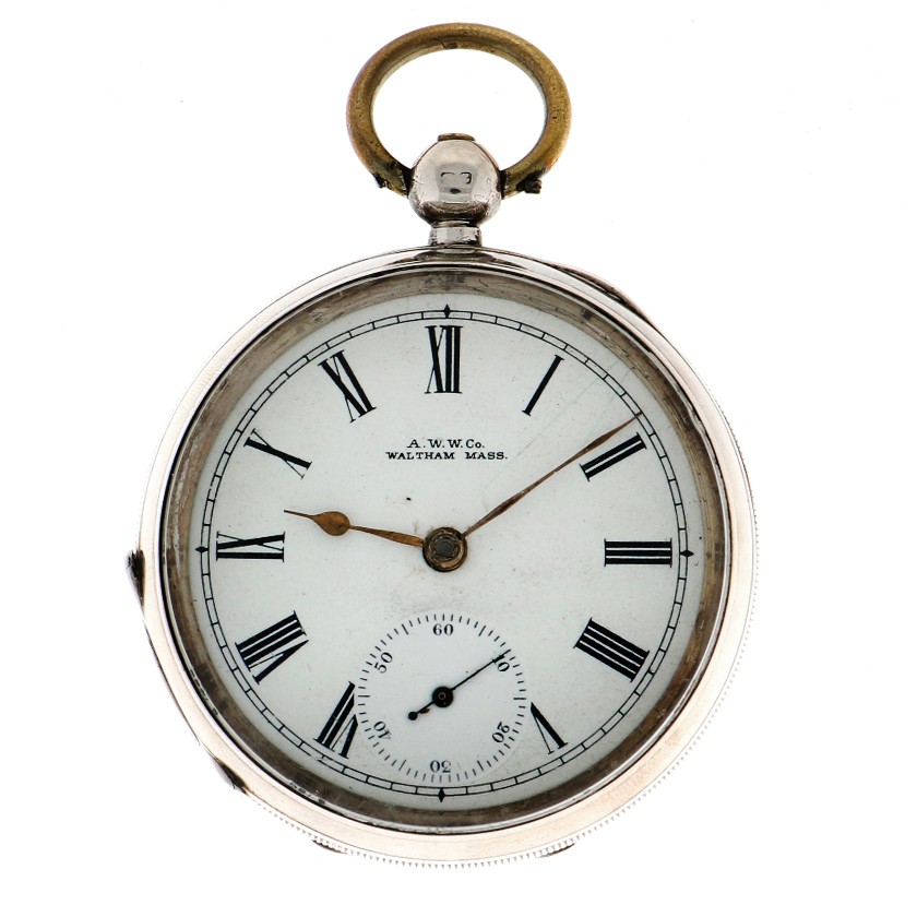 No Reserve - Waltham Mass. 925/1000 zilver - Herenzakhorloge - ca. 1800 - 1850.