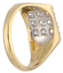 No Reserve - 18K Geelgouden ring bezet met ca. 0.45 ct. diamant.