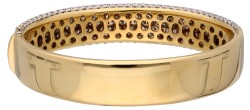 No Reserve - 14K Geelgouden bangle armband bezet met ca. 5.70 ct. diamant.