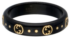 No Reserve - Gucci 18K geelgouden Icon ring synthetisch Korund.