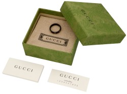 No Reserve - Gucci 18K geelgouden Icon ring synthetisch Korund.