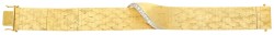 No Reserve - 18K Geelgouden armband bezet met ca. 0.20 ct. diamant.