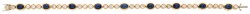 No Reserve - 18K Geelgouden armband bezet met diamanten en saffier.