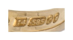 No Reserve - 14K Geelgouden sentimentele ring met bloedkoralen en zaadparels.