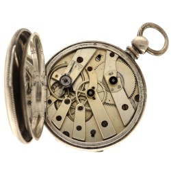 No Reserve - J. Baumer zilver (800/1000) - Heren zakhorloge - Parijs, Frankrijk.