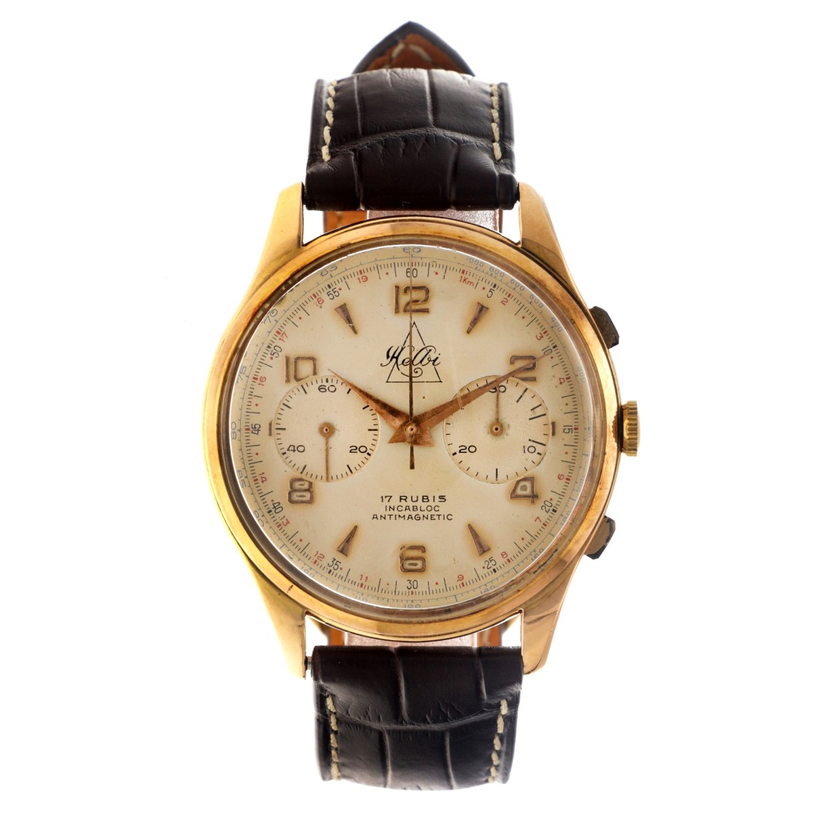 No Reserve - Relbi Chronograph Suisse (18K.) - Herenhorloge. 