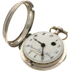 No Reserve - Emanual Joseph Lebrun zilver (835/1000) - Heren zakhorloge. 