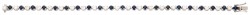 No Reserve - 18K Witgouden tennis armband bezet met ca. 3.15 ct. ct. diamant en saffier.