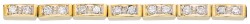 No Reserve - 14K Geelgouden tennis armband bezet met ca. 0.96 ct. diamant.