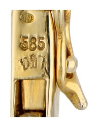 No Reserve - 14K Geelgouden tennis armband bezet met ca. 0.96 ct. diamant.