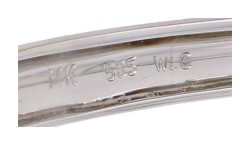 No Reserve - 14K Witgouden bangle armband bezet met gele saffier en ca. 0.68 ct. diamant.
