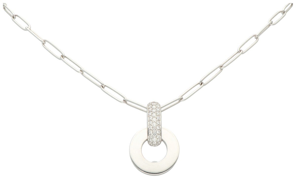 No Reserve - 18K Witgouden LeChic collier bezet met totaal ca. 0.18 ct. diamant.