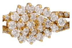 No Reserve - 14K Geelgouden armband bezet met ca. 1.24 ct. diamant.