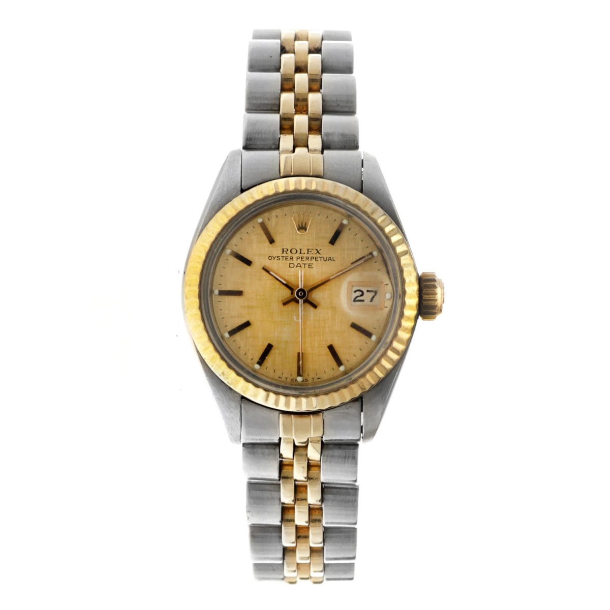 No Reserve - Rolex Date Lady 6917 "linen dial"- Dameshorloge - ca. 1981.