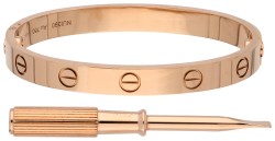 No Reserve - Cartier 18k roségouden love armband.