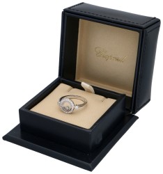 No Reserve - Chopard 18k witgouden happy diamonds ring bezet met ca. 0.31 ct. diamant.