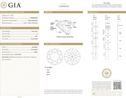 No Reserve - 1.02 ct. GIA-gecertificeerde natuurlijke diamant.