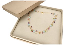 No Reserve - Marco Bicego 'Paradise' collection 18K geelgouden collier met mix aan edelstenen