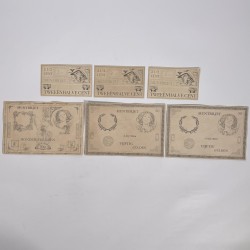 Nederland. Lot 6 bankbiljetten. Schoolgeld. Type ND. - Nagenoeg UNC.