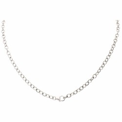 Zilveren collier met hanger bezet met kwartskristal en gele saffier - 925/1000.