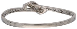 No Reserve - 18K Witgouden bangle armband bezet met ca. 2.71 ct. diamant.