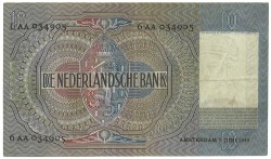 Nederland. 10 Gulden. Bankbiljet. Type 1940. - Zeer Fraai.