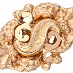 Antieke roségouden decoratieve schuif - 14 kt.