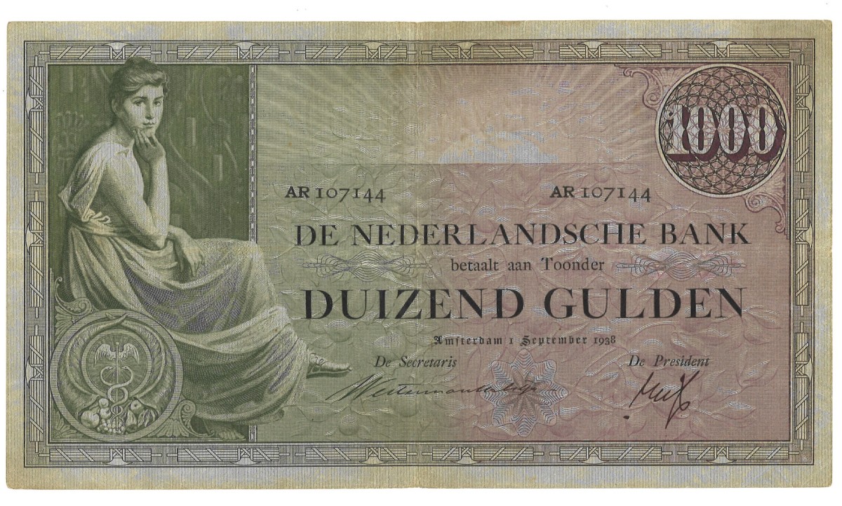 Nederland. 1000 Gulden. Replacement. Type 1938. Type Grietje Seel. - Zeer Fraai.