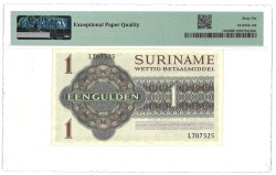 Suriname. 1 Gulden. Banknote. Type 1974. - PMG 66EPQ