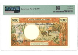 New Hebdrides. 1000 Francs. Banknote. Type 1975. - PMG 67EPQ