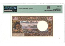 New Hebides. 100 Francs. Banknote. Type 1975. - PMG 66EPQ